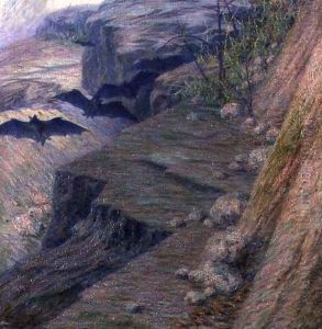 Prisoners of the Mountain Mists, left hand panel of the triptych by Giovanni Battista Crema