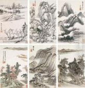 Landscapes After Ancient Masters by Hui Wang