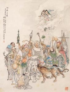 Buddhist Figures by Qian Hui'An