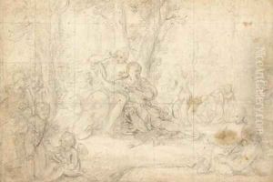 Angelica and Medoro by Giuseppe Chiari