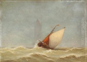 Visserschip Op Volle Zee Visserschip Op Volle Zee
