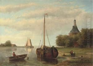 Fishermen Near The Dromedaris, Enkhuizen