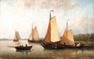Fishing Boats In An Estuary
Oil On Canvas by Hendrik Hulk