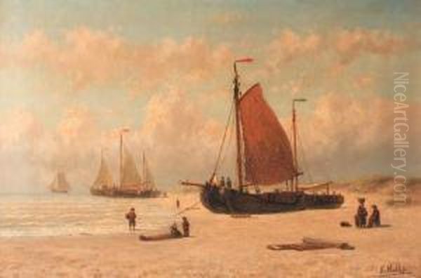 Bomschuiten On The Beach Of Zandvoort, Noord Holland - view 1