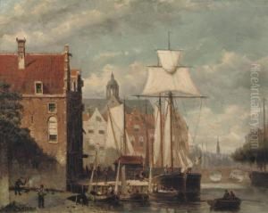 A View Of Amsterdam In Summer by Johannes Frederik Hulk, Snr.