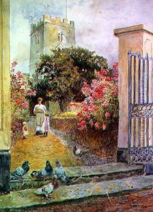 East Budleigh Church, Devon, 1906 by Elizabeth M. Chettle