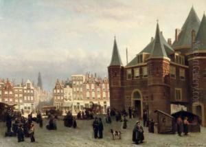 Marketday Outside The Waag On The Nieuwmarkt, Amsterdam