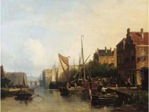 Harbour Activities On A Summer Day