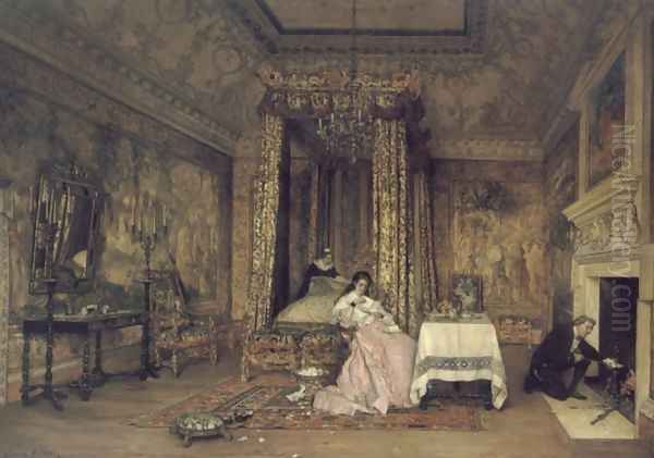 Old Letters - a scene at Knole, 1873 - view 1