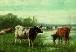 Kuhe Am Wasser by William Frederick Hulk