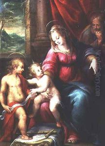 Madonna and Child with John the Baptist by Claude Andrew Calthrop