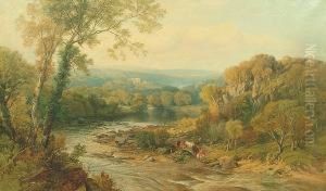Bardon Tower, On The Wharfe, Yorkshire by Frederick William Hulme