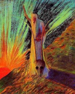 Enchanted City - Morning. Fantasy by Mikolajus Ciurlionis