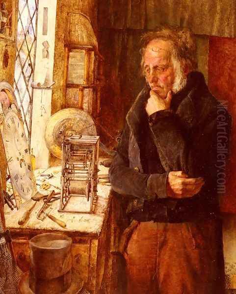 Our Village Clockmaker Solving a Problem, c.1859 - view 1