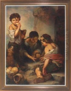 Kinder Beimwurfelspiel by Adolf Humborg