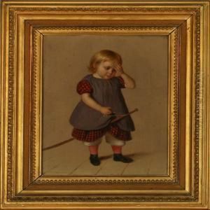 Portrait Of The Artist's Daughter by Andreas Herman Hunaeus
