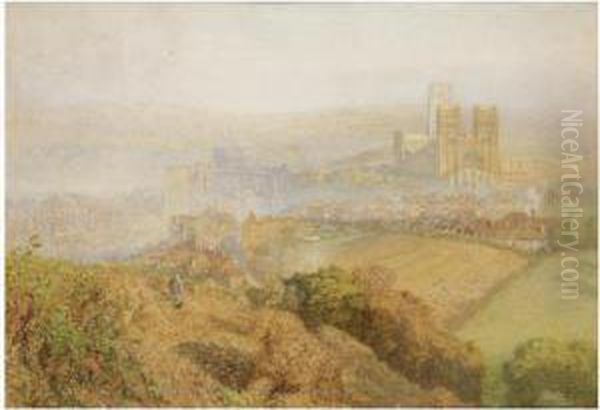 Durham, Misty With Colliery Smoke. - view 1