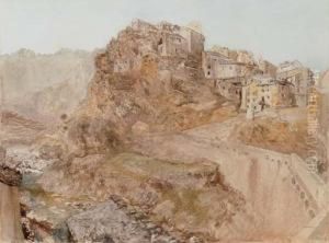 Corte, Corsica by Alfred William Hunt