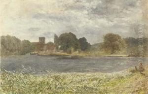 Goring Lock, Stormy Day by Alfred William Hunt
