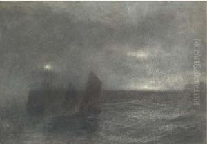 Nocturne: Fishing Boats At Twilight by Alfred William Hunt