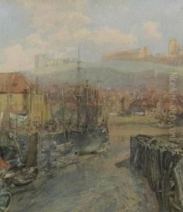 Whitby Harbour At Low Tide