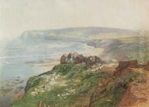 Robin Hood's Bay, North Yorkshire, Washing Day by Alfred William Hunt
