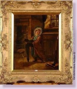 La Fillette Au Parapluie Dans Un Interieur