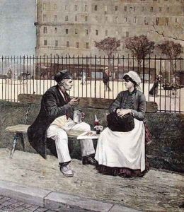 The Worker's Lunch, from 'Le Petit Journal', 1891