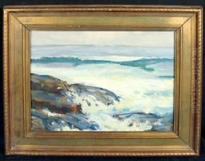 A Rocky Coastal Scene by Thomas Lorraine Hunt