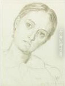 Portrait Of Marion Edith Holman Hunt by William Holman Hunt