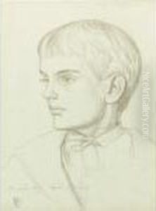 Portrait Of Cyril Benoni Hunt by William Holman Hunt