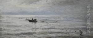 Fishing Boat On A Calm Sea by Colin Hunter