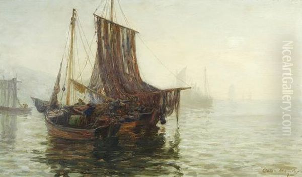 Harbour Scene With Fishing Boats - view 1