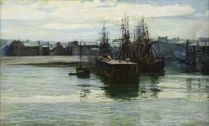 A Busy Harbour, Possibly Wicklow