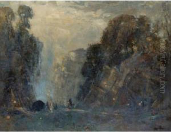 Riders In A Mountain Pass - view 1