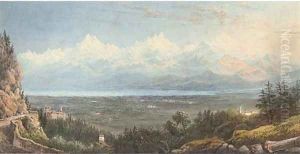 View of Mont Blanc by William Crouch