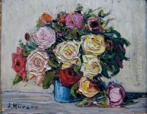 Bouquet De Roses by Joseph Hurard