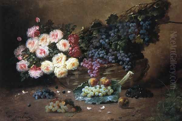 Still Life with Roses and Grapes - view 1