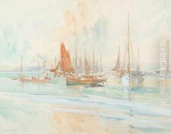 Ships On A Shore At Low Tide - view 1