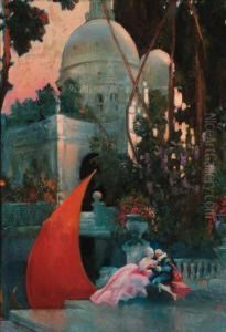 A Courting Couple In A Garden, The S. Maria Della Salutebeyond