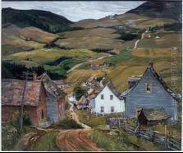 Village On Mountain Slopes - view 1