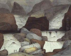 Watersprites in a Stream, c.1865 by General John Chamberlayne