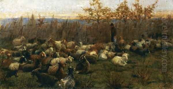 A Flock of Goats - view 1