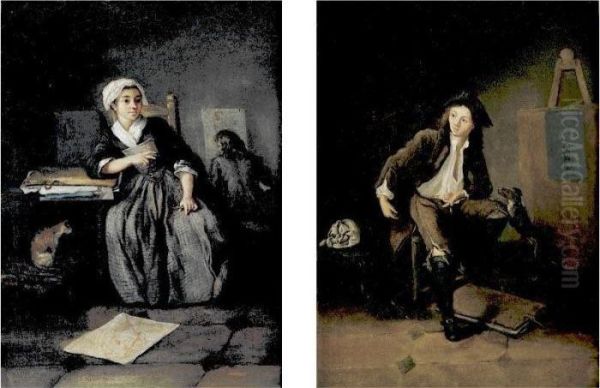Two Young Artists In Their Studio - view 1