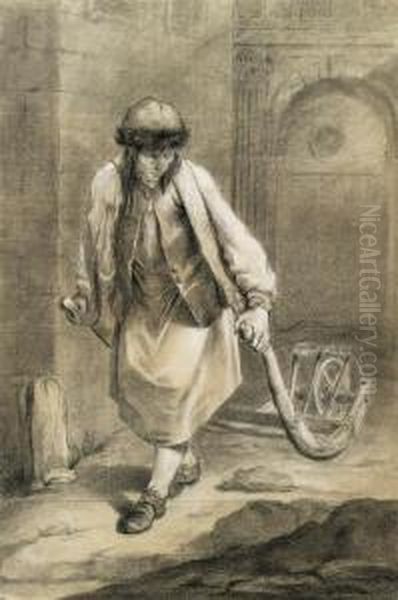 A Saxon Pulling A Wheelbarrow - view 1