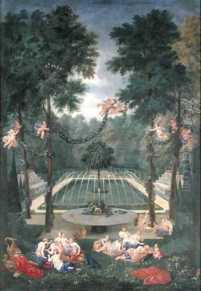 Groves of Versailles, view of the Marais with Venus and Echo, 1688 - view 1