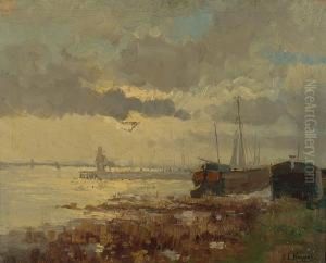 Morning Light Over An Estuary by Leon Huygens
