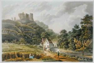 Carisbrook, from 'The Isle of Wight Illustrated, in a Series of Coloured Views'