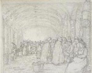 Marktdag In De Hallen Te Ieper by Modest Huys