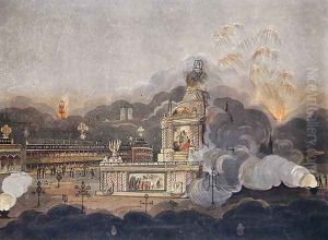 A View of the Temple of Concord in the Green Park, 1st August 1814